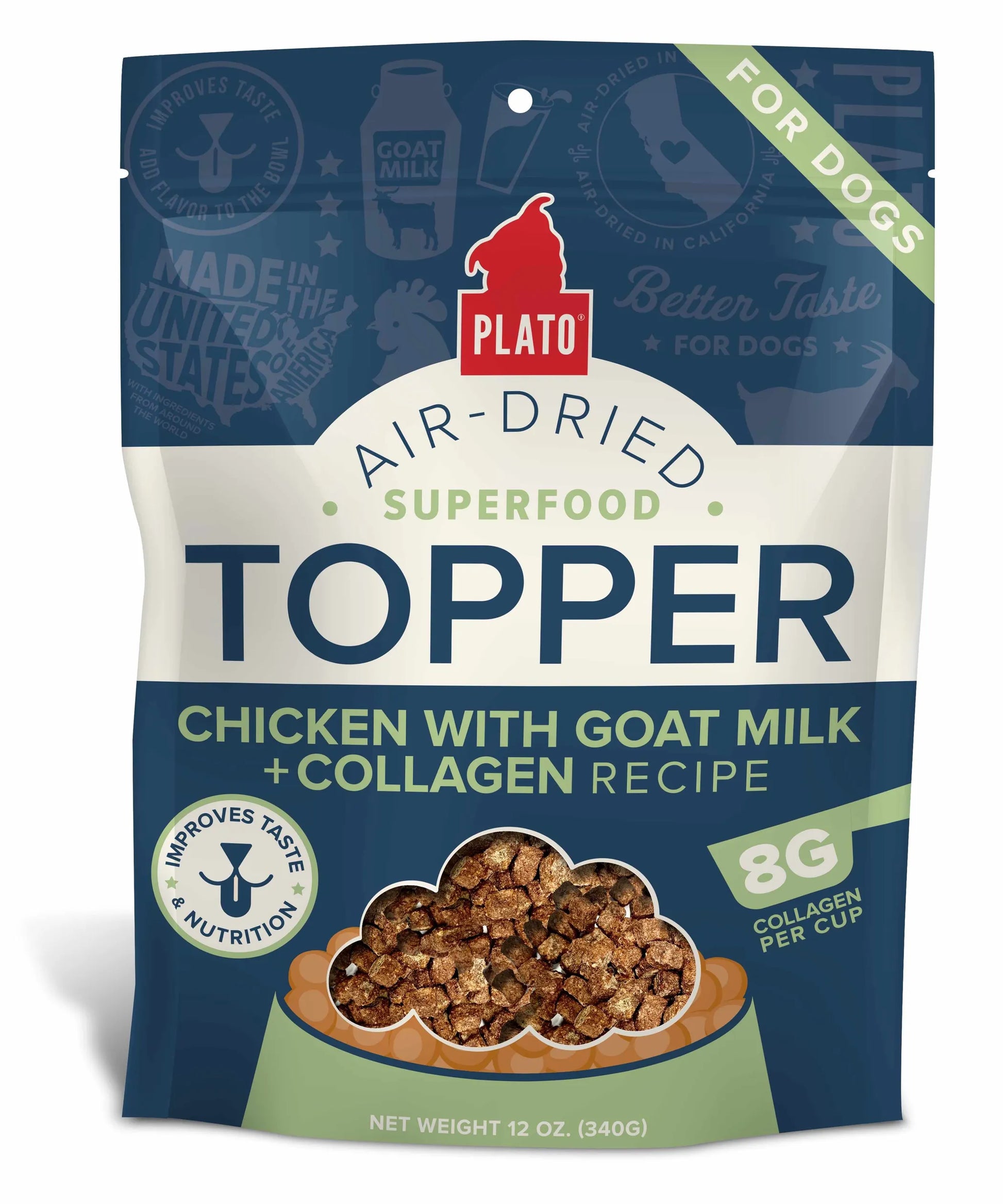 Plato Food Topper Chicken with Goat Milk & Collagen Recipe - Pets Perfect