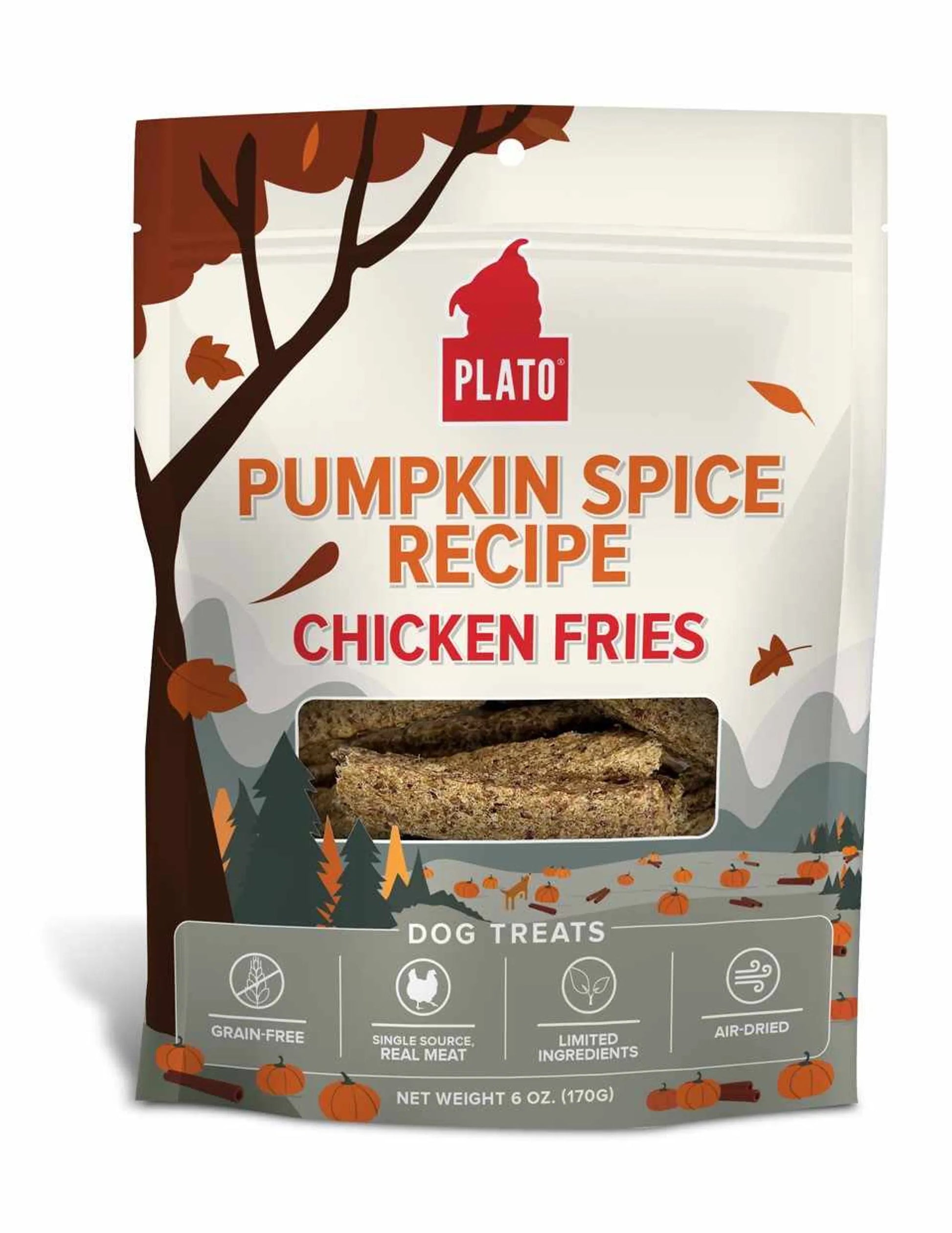 Freeze Dried Chicken Fries with Pumpkin Spice Dog Treats - Real Chicken Breast Training Treats for Dogs - Pets Perfect