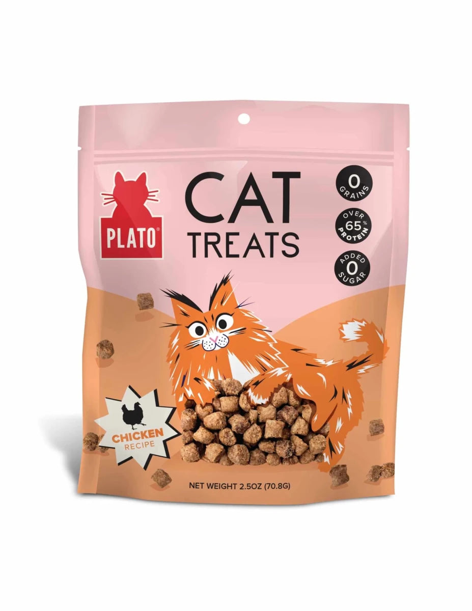 Plato Air-Dried Cat Treats Chicken with Catnip Recipe 2.5 oz - Pets Perfect