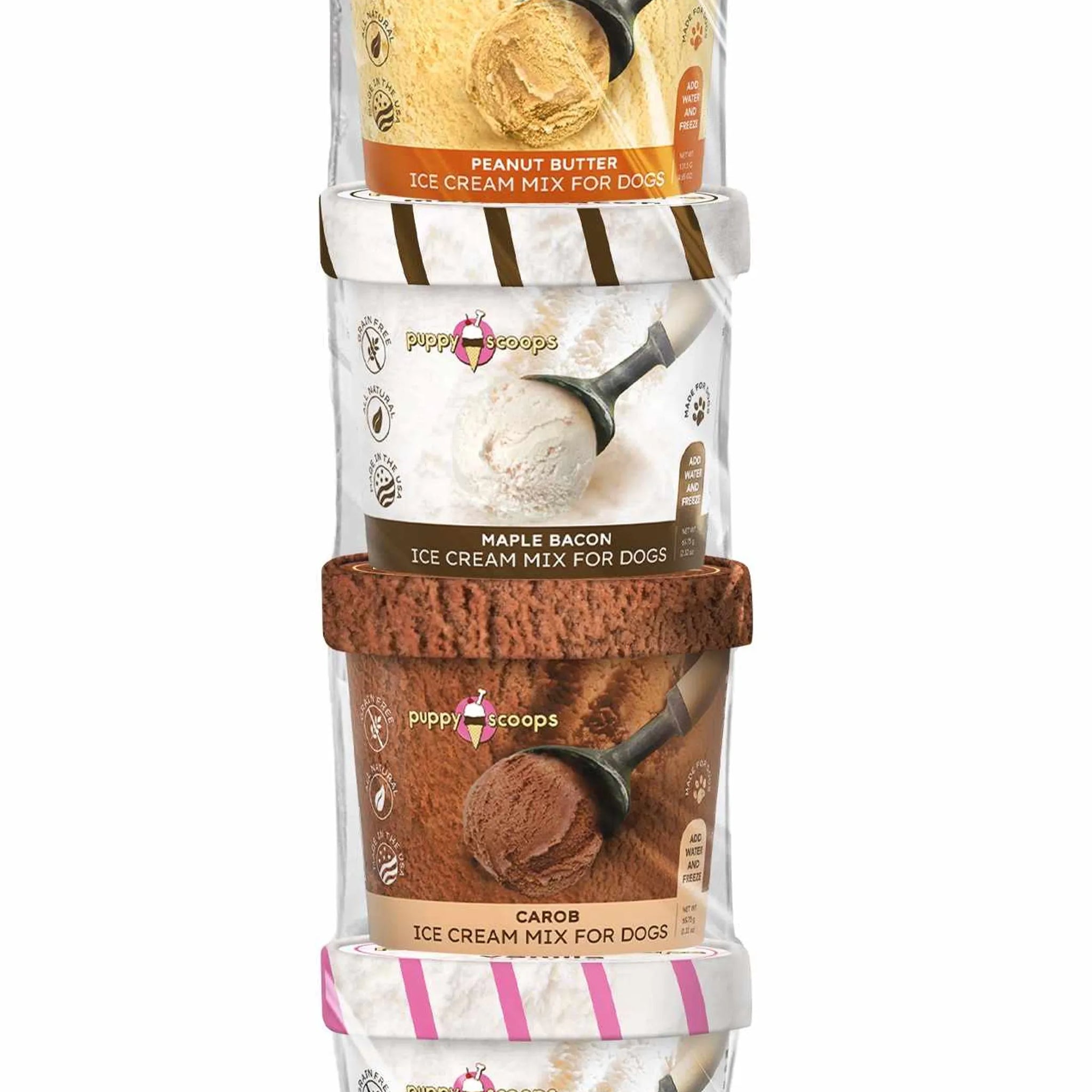 Puppy Cake Puppy Scoops Ice Cream Assorted Flavor 4pk