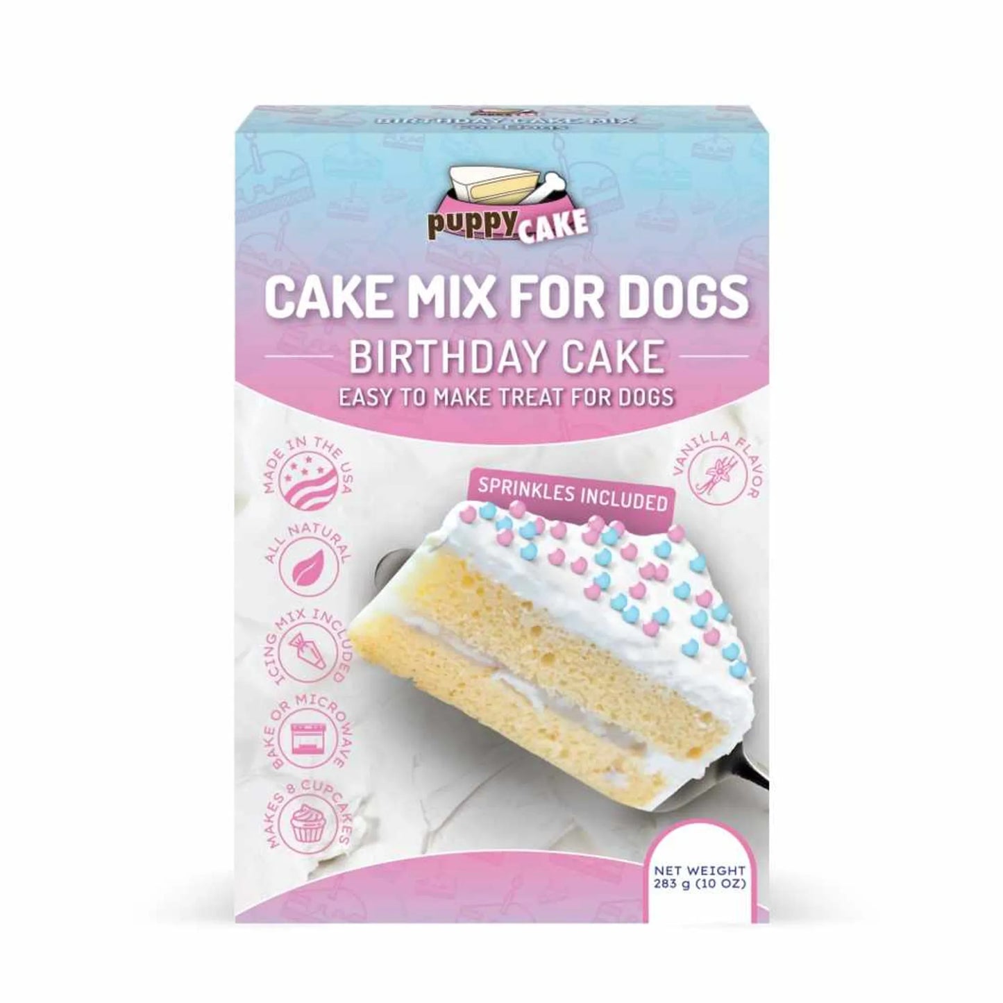 Puppy Cake Mix Birthday Cake Flavored with Pupfetti Sprinkles 10oz - Pets Perfect