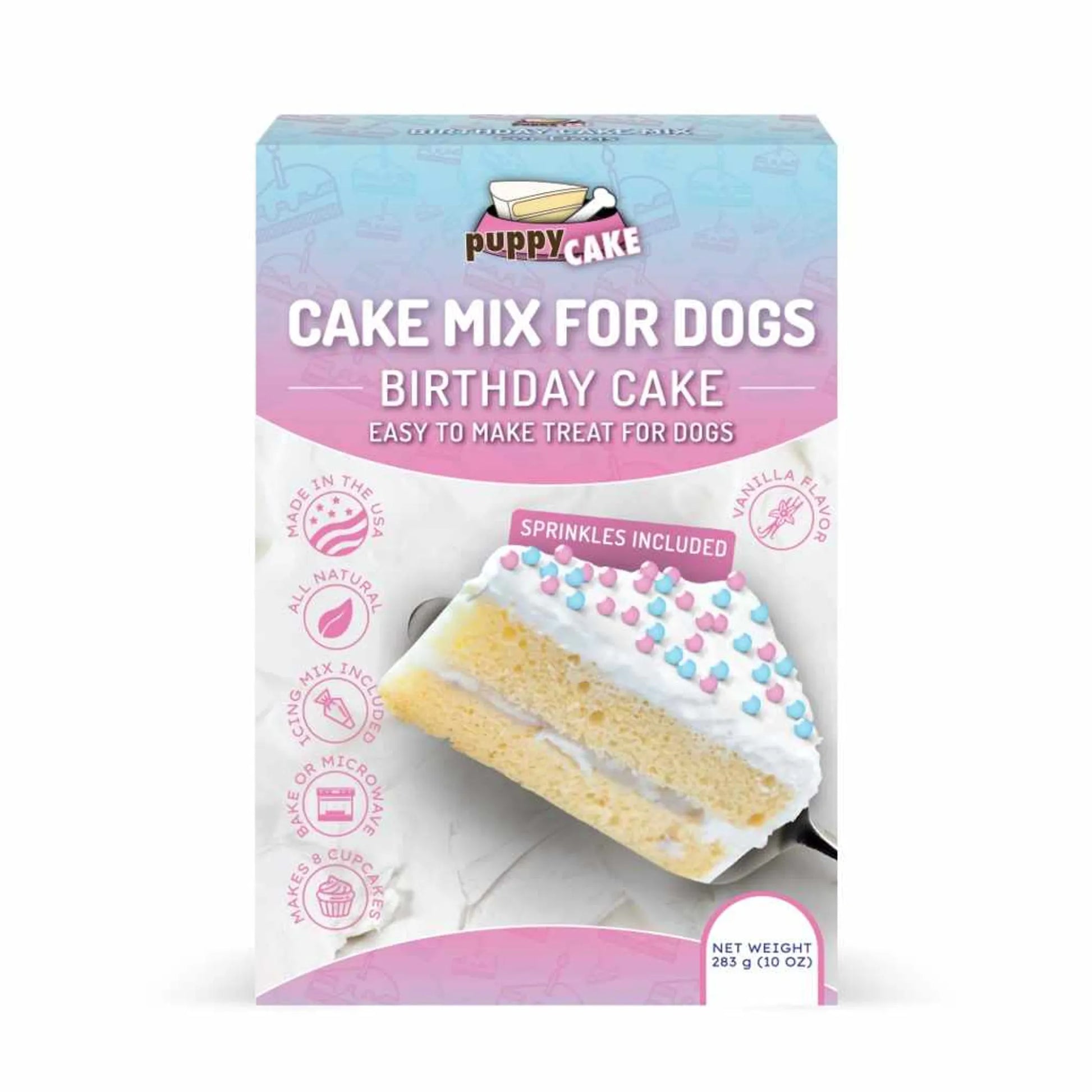 Puppy Cake Mix Birthday Cake Flavored with Pupfetti Sprinkles 10oz - Pets Perfect