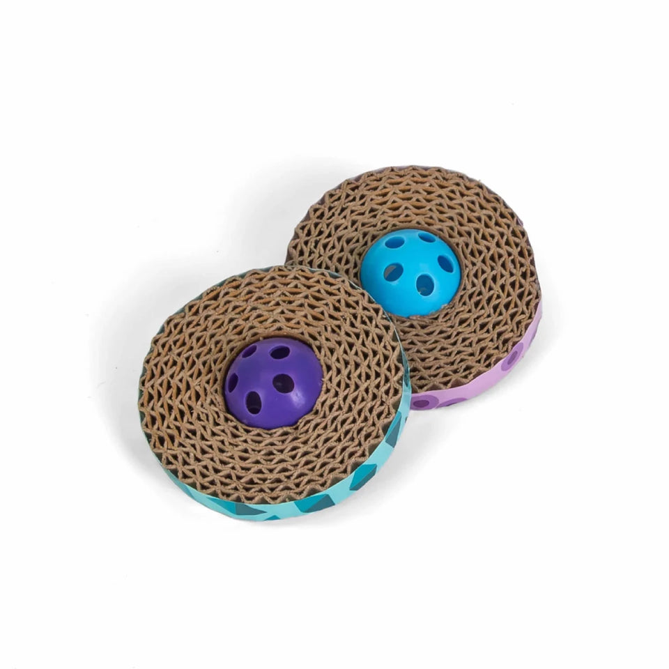 Catstages Spin & Scratch Cat Toys 2pc - Pets Perfect