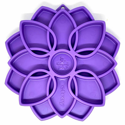 SodaPup Mandala eTray Slow-Feeder & Lick Mat for Dogs - Purple 8" - Pets Perfect