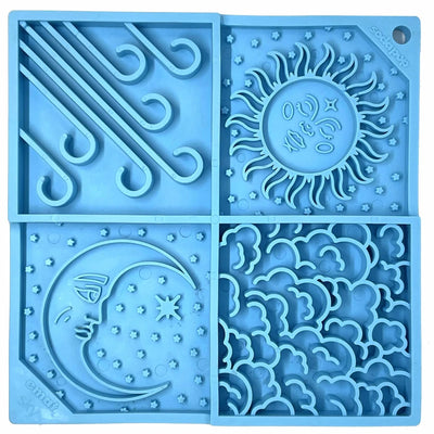 SodaPup eMat Enrichment Lick Mat Sky Design Sky Light Blue 8" - Pets Perfect