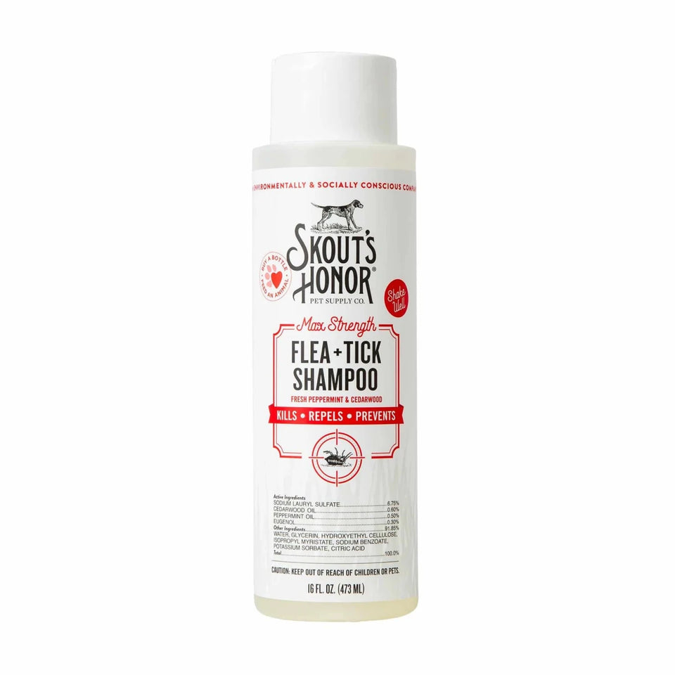 Skout's Honor Flea + Tick Pet Shampoo 16 oz - Pets Perfect