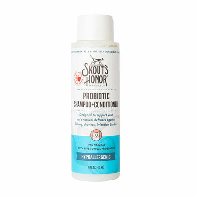 Skout's Honor Cat Probiotic Shampoo + Conditioner Fragrance-Free 16 oz - Pets Perfect