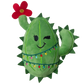 SnugArooz Cactus with Christmas Lights