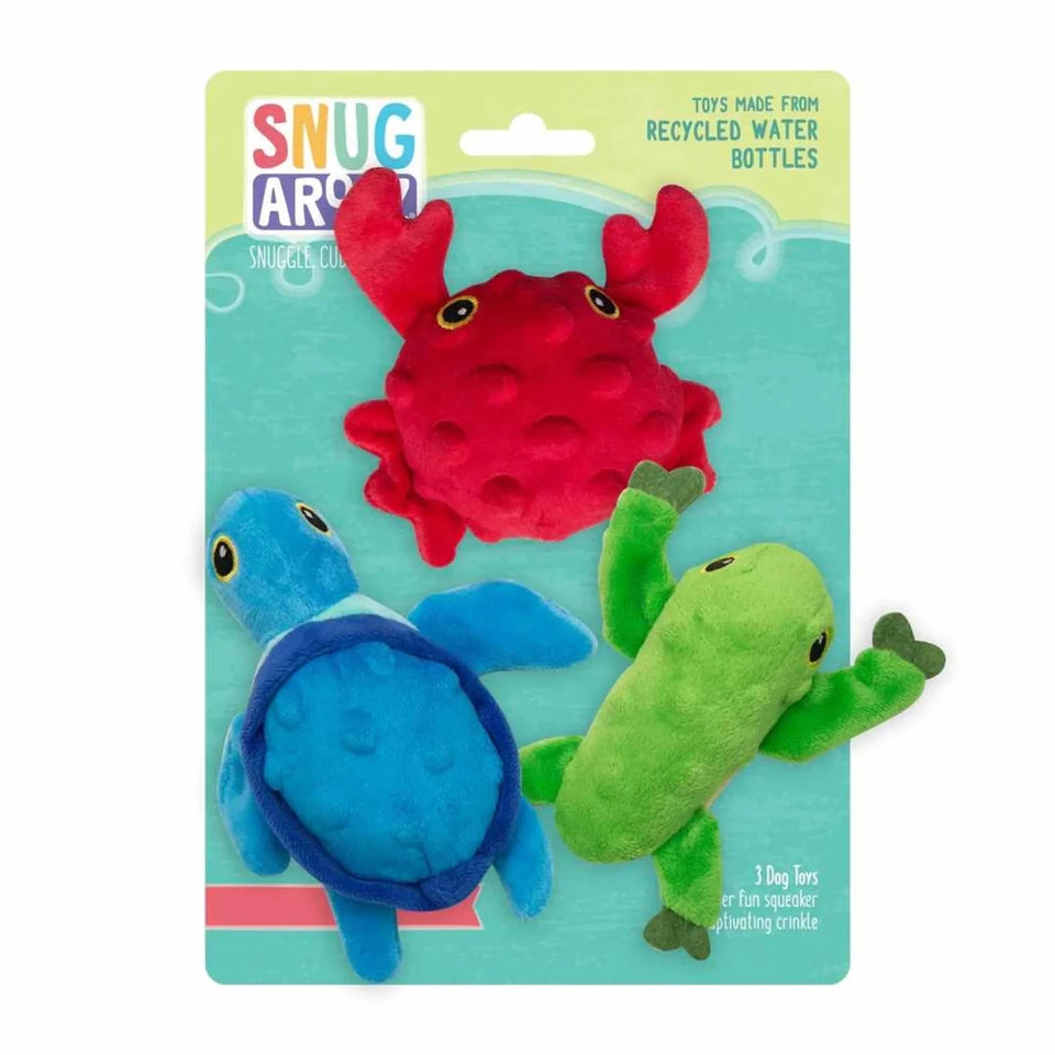 SnugArooz Lil Ocean Buddies Plush Dog Toys 3 ct - Pets Perfect