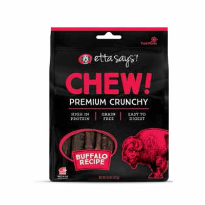 Etta Says! Chew Premium Crunchy Buffalo Dog Chew 4.5 oz - Pets Perfect