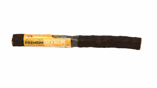 Crunchy Duck Chews for Dogs - Premium Natural Duck Chew Sticks 7 Inch - Long-Lasting Dog Treats