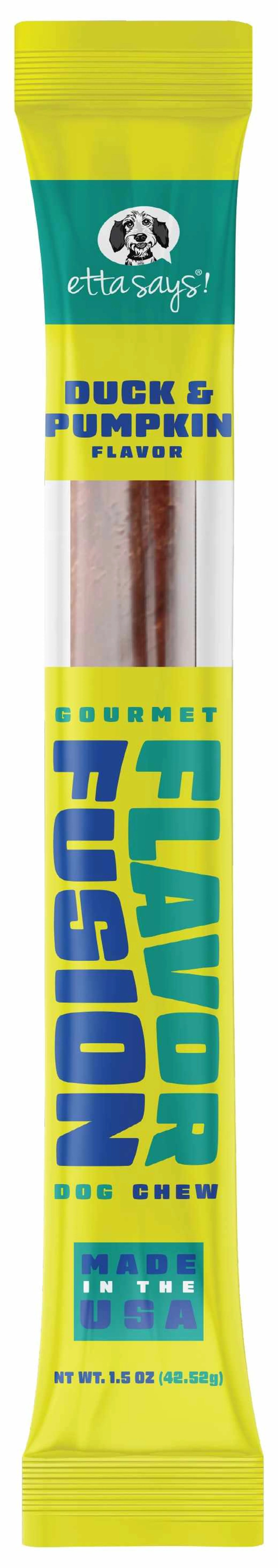 Duck & Pumpkin Dog Chews - Etta Says! Flavor Fusion Natural Star-Shaped Treats 1.5oz