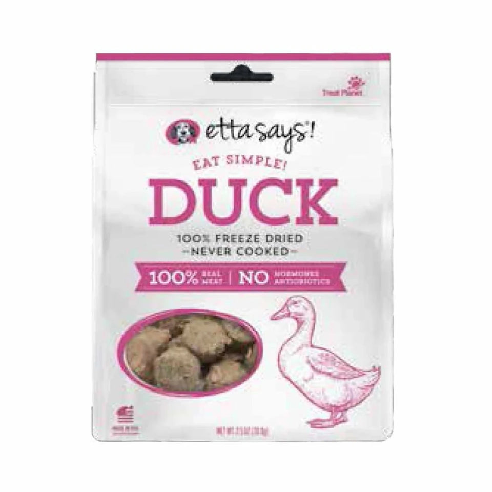 Etta Says! Eat Simple! 100% Freeze-Dried Dog Treats Duck 2.5 oz - Pets Perfect