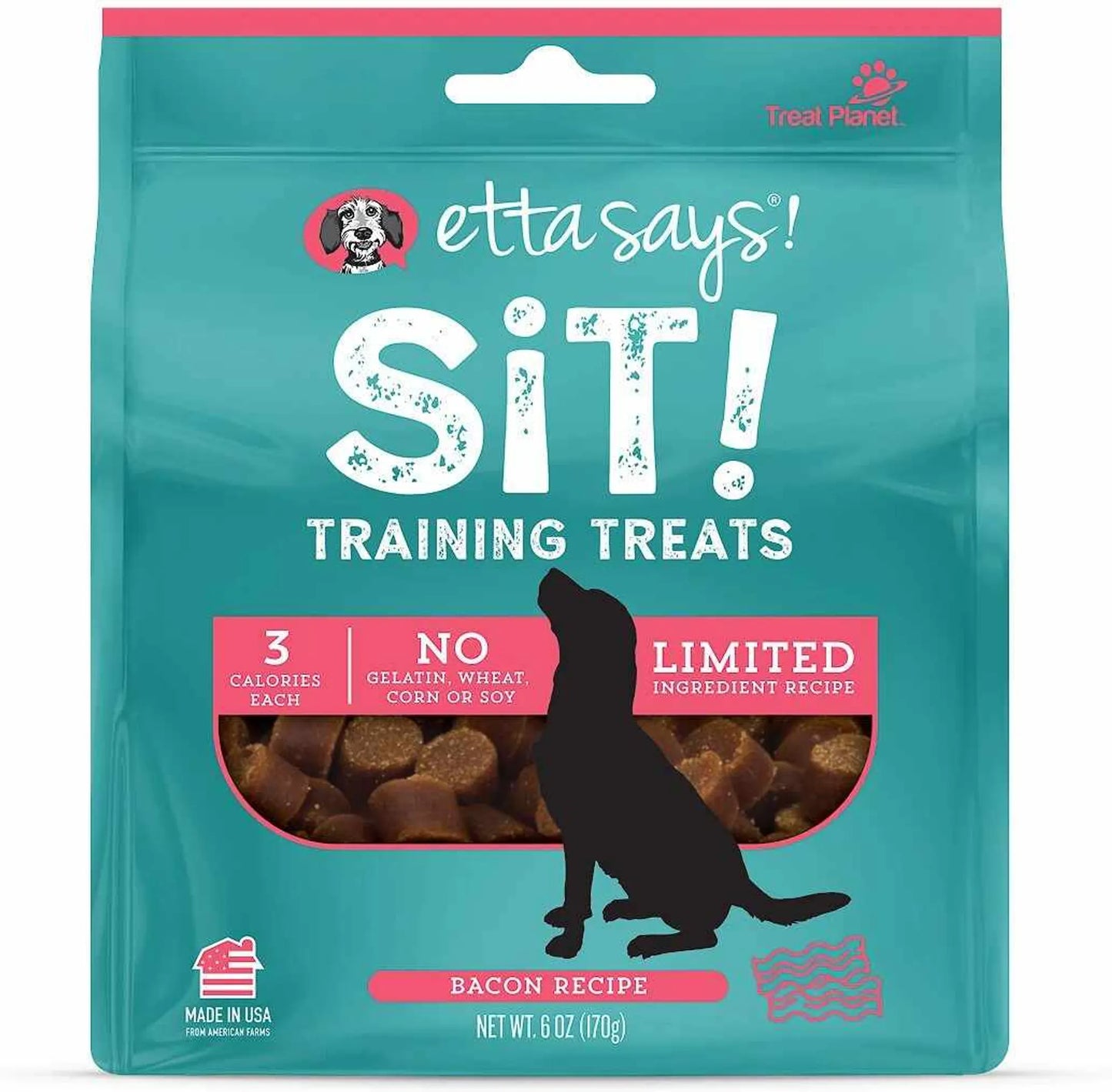 Bacon Flavored Dog Training Treats - Low Calorie Soft Chew Rewards for Puppies and Adult Dogs 6oz