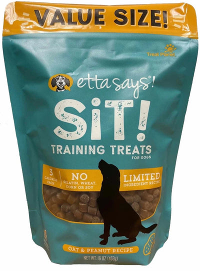 Etta Says! Sit! Dog Training Dog Treats Peanut Butter Recipe Value Bag 16 oz - Pets Perfect