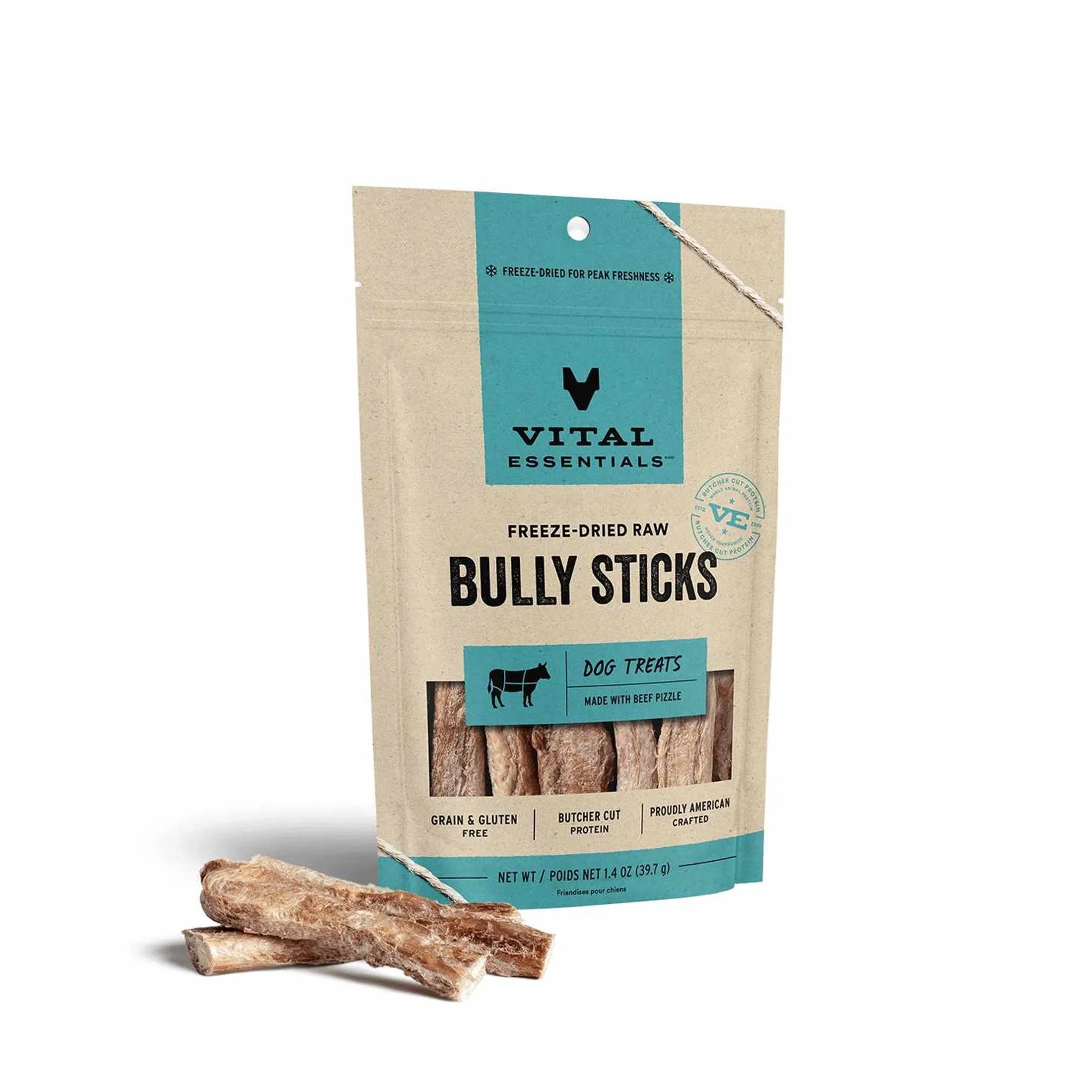 Vital Essentials(R) Freeze-Dried Bully Sticks Dog Treats, 1.4 oz