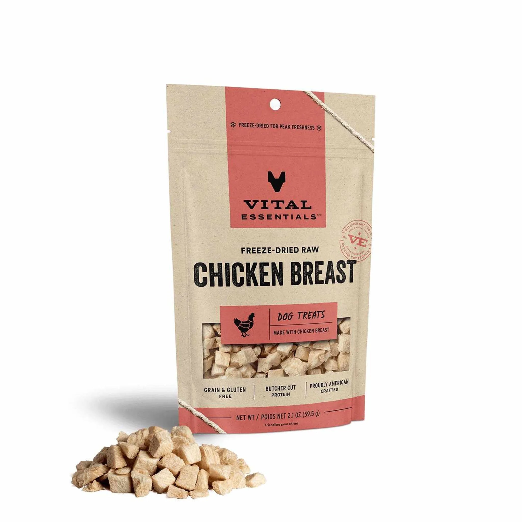 Vital Essentials(R) Freeze-Dried Chicken Breast Dog Treats, 2.1 oz