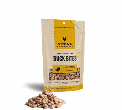 Vital Essentials Freeze-Dried Duck Bites Dog Treats - Pets Perfect