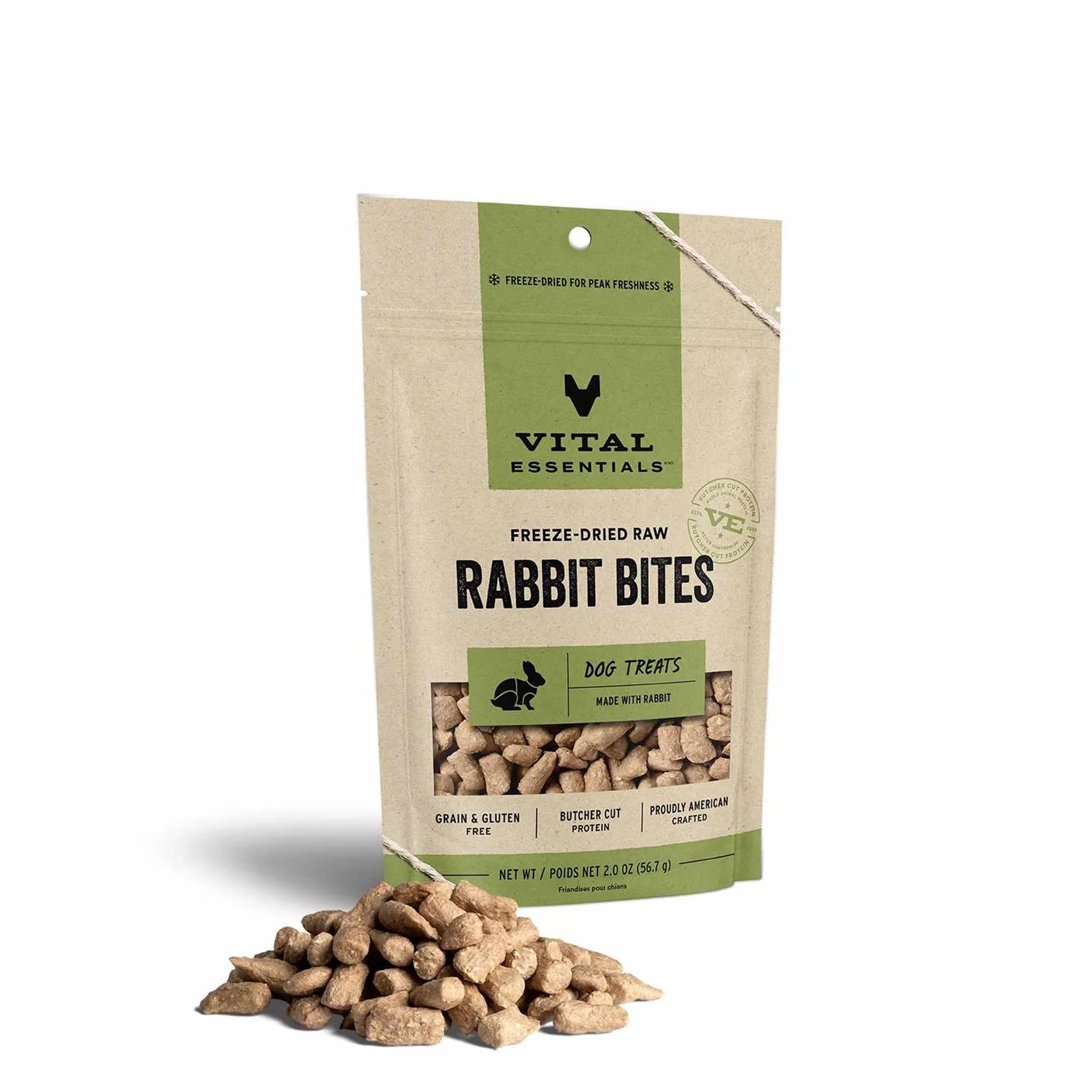 Vital Essentials(R) Freeze-Dried Rabbit Bites Dog Treats,