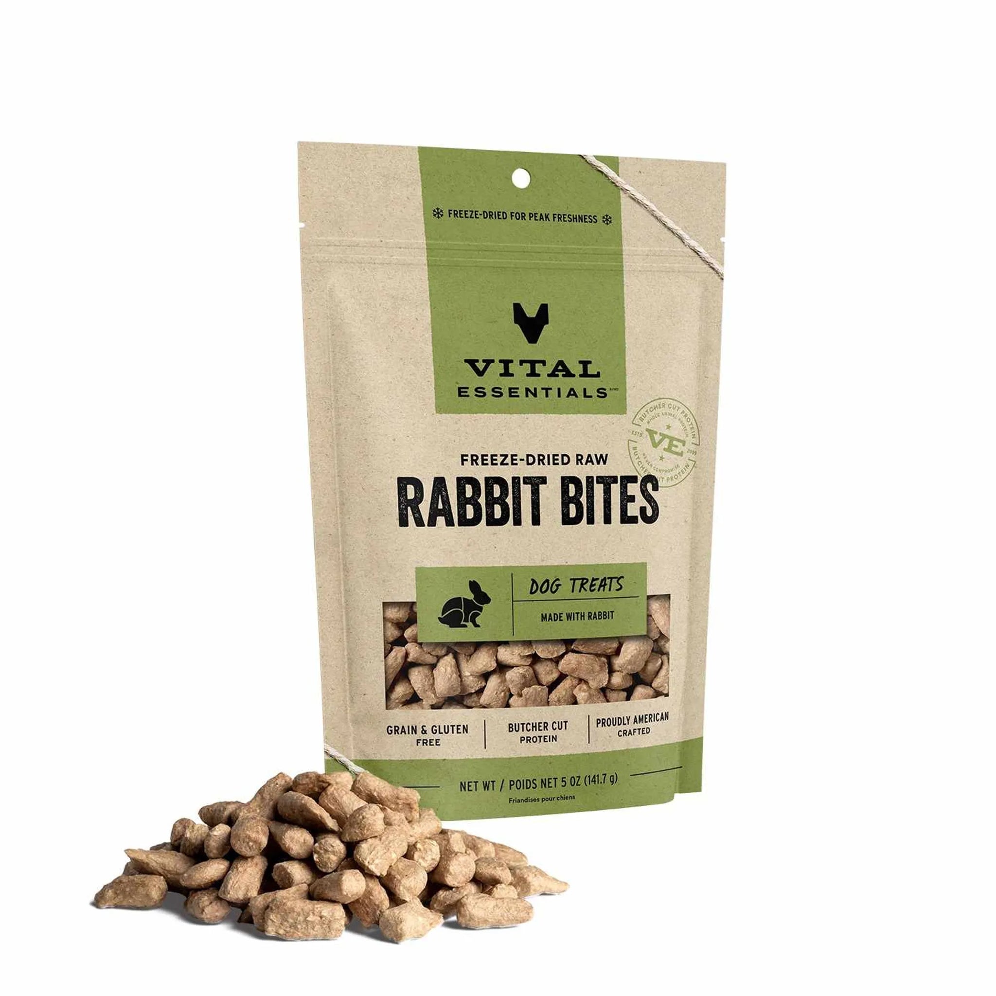 Vital Essentials(R) Freeze-Dried Rabbit Bites Dog Treats,