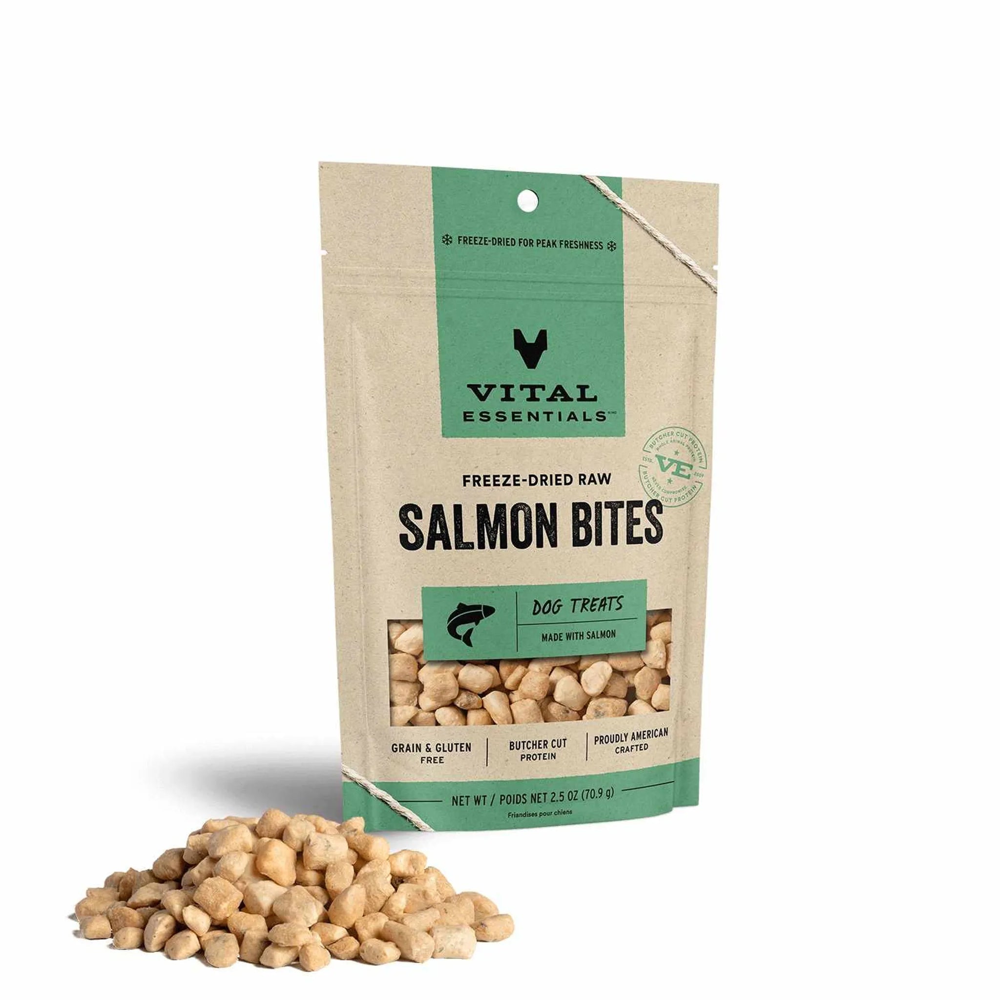 Vital Essentials(R) Freeze-Dried Raw Salmon Bites Dog Treats