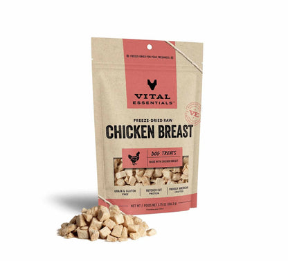 Vital Essentials Freeze - Dried Raw Chicken Breast Dog Treats - Single Ingredient High - Protein Training Treats - Pets Perfect