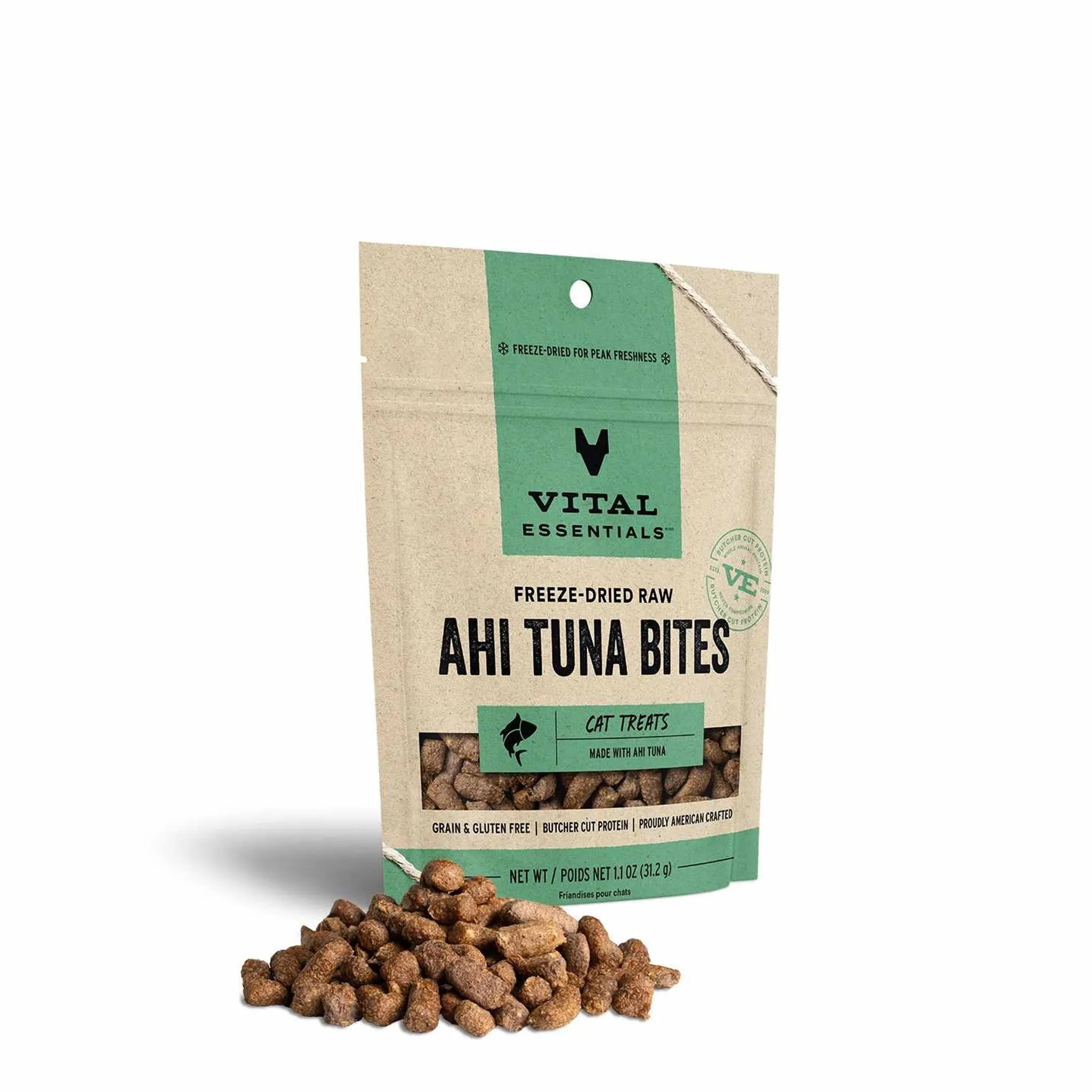 Vital Essentials(R) Freeze-Dried Ahi Tuna Bites Cat Treats, 1.1 oz