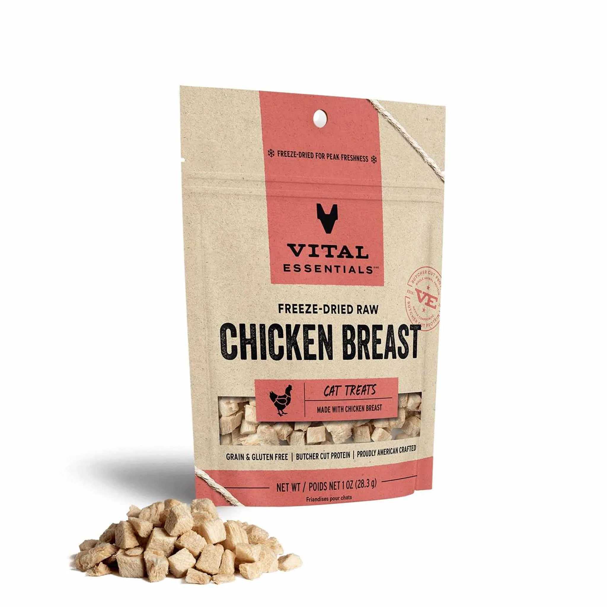 Vital Essentials(R) Freeze-Dried Chicken Breast Cat Treats, 1 oz