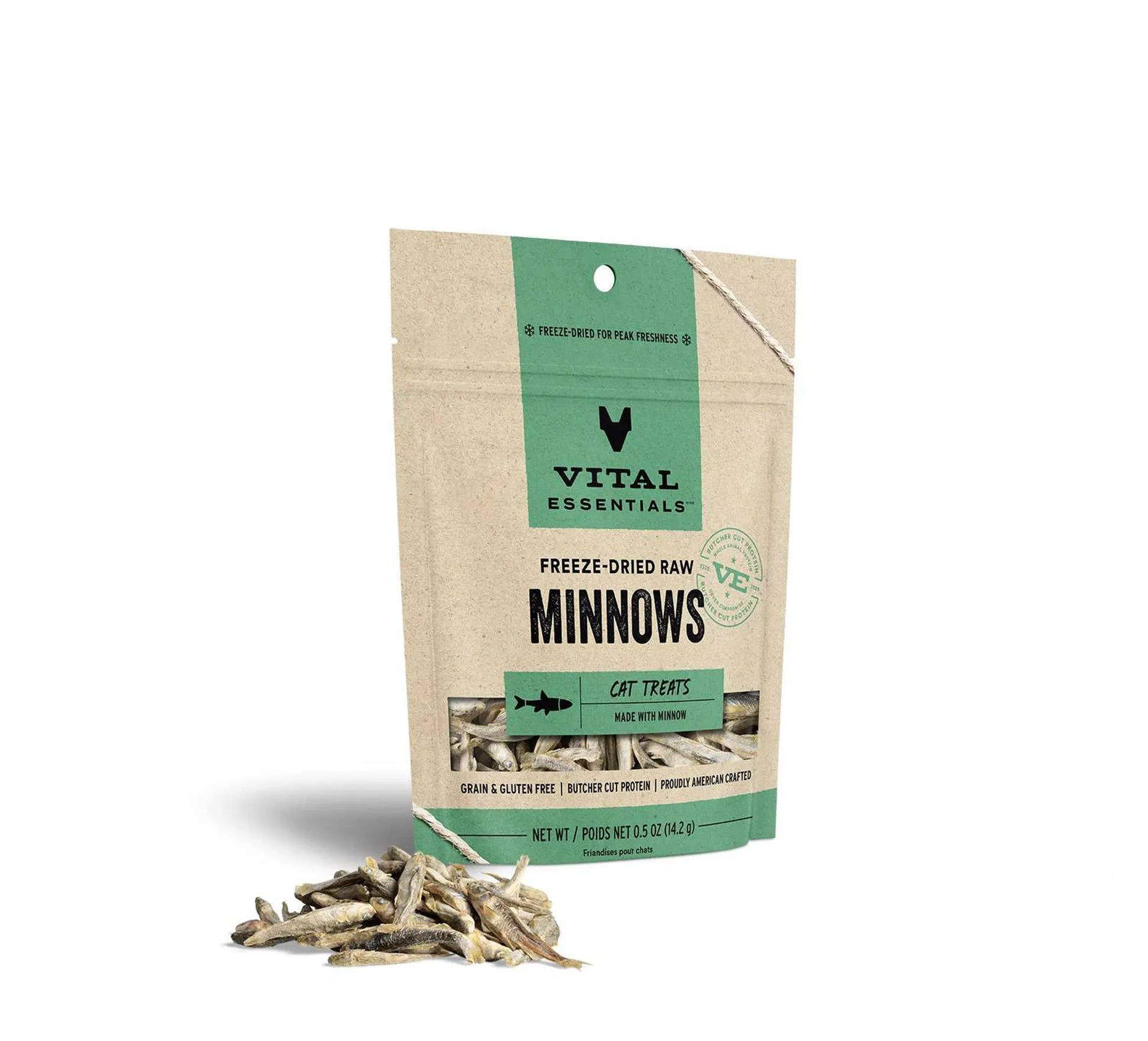 Vital Essentials(R) Freeze - Dried Minnows Cat Treats, 0.5 oz - Pets Perfect