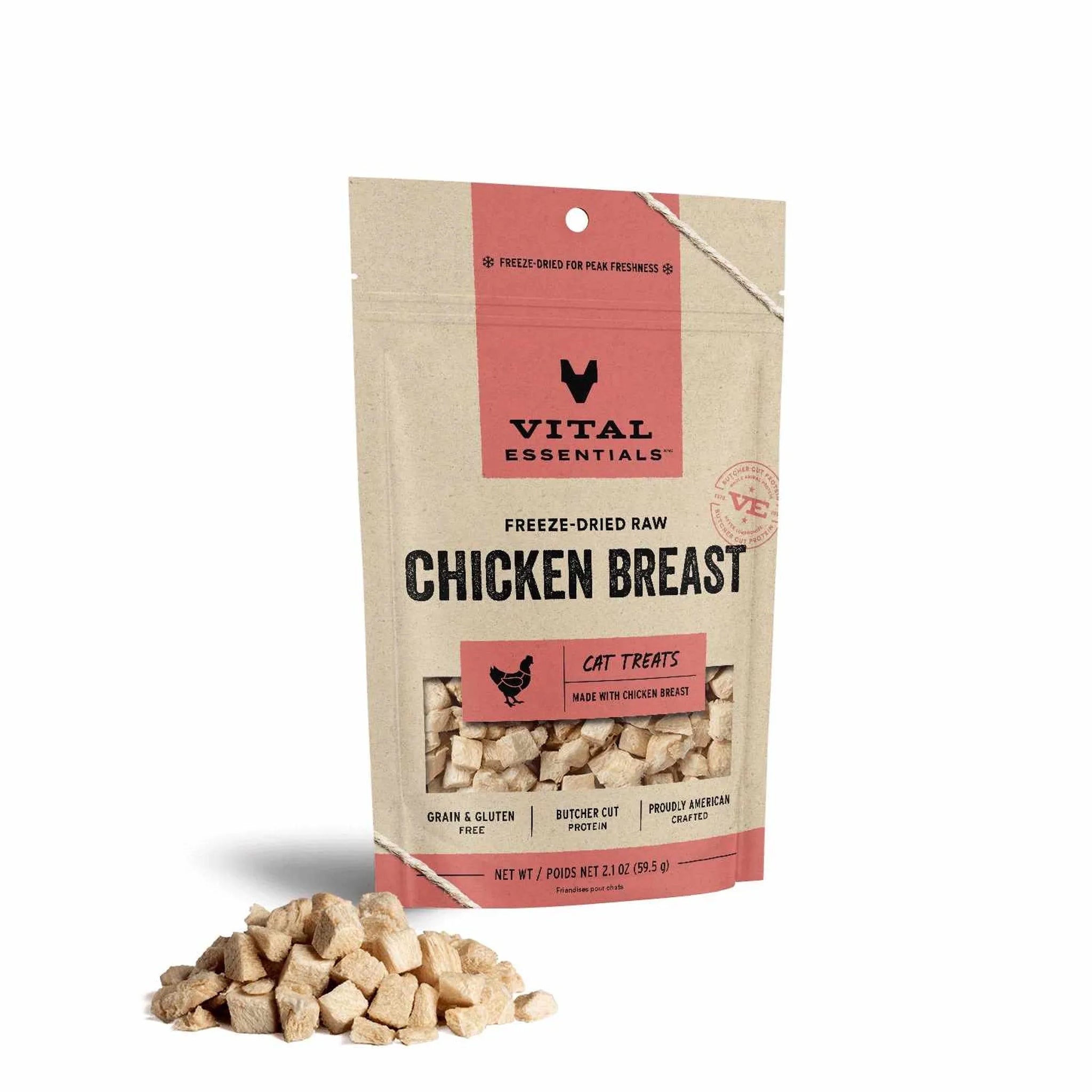 Vital Essentials(R) Freeze-Dried Raw Chicken Breast Cat Treats, 2.1 oz