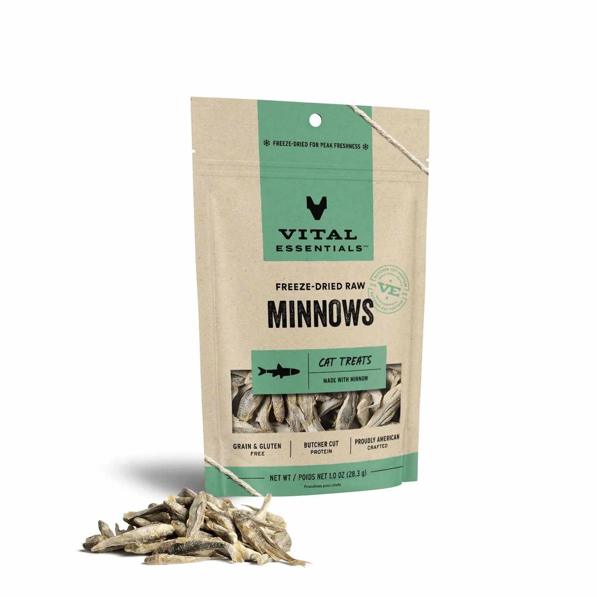Vital Essentials(R) Freeze-Dried Raw Minnows Cat Treats, 1.0 oz