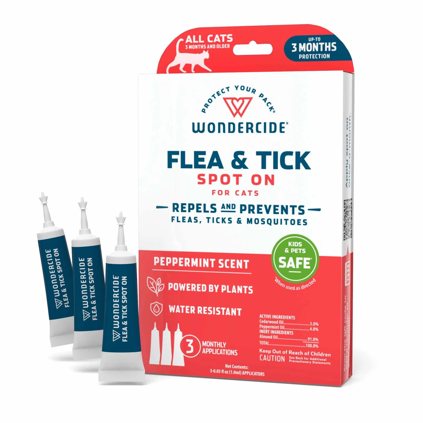 Wondercide Flea & Tick Spot On for Cats - Peppermint - Pets Perfect