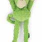 goDog Crazy Tugs Monkeys Squeaky Plush Dog Toy Large