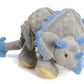 goDog Dinos Frills Triceratops w/Chew Guard Plush Dog Toy