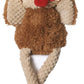 goDog Checkers Skinny Rooster Brown w/Chew Guard Plush Dog Toy