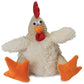 goDog Checkers Fat Rooster White w/Chew Guard Plush Dog Toy