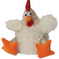 goDog Checkers Fat Rooster White w/Chew Guard Plush Dog Toy