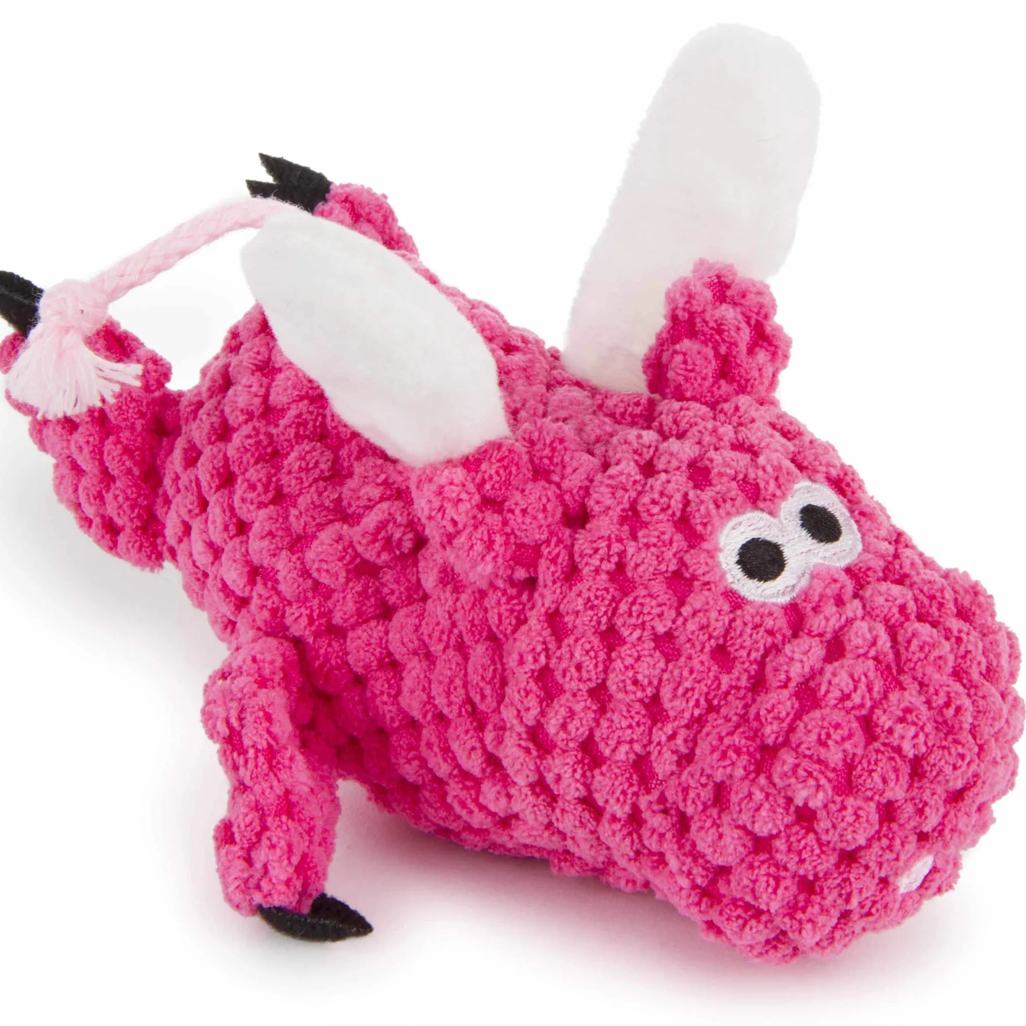 goDog Checkers Just For Me Flying Pig Squeaky Plush Dog Toy Mini