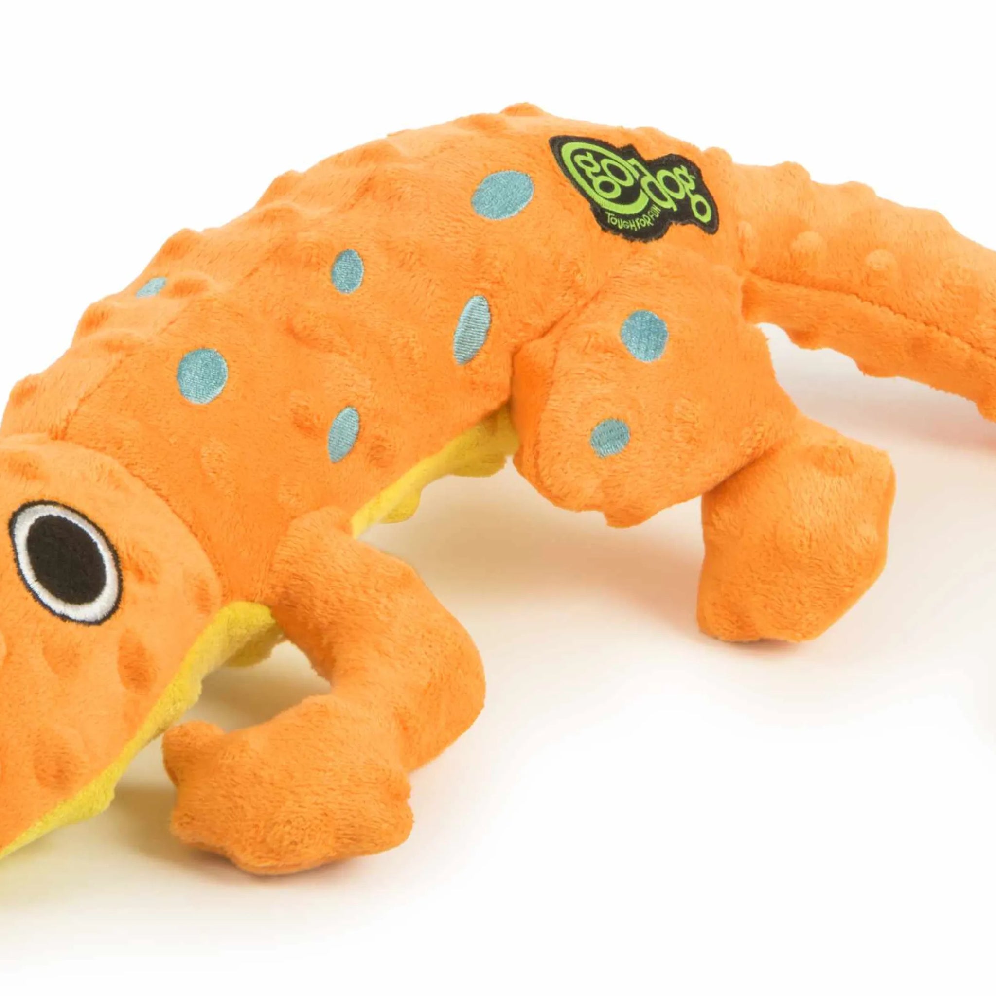 goDog Amphibianz Gecko Squeaky Plush Dog Toy Large