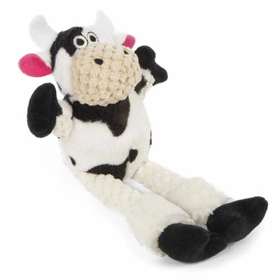goDog Just For Me Checkers Skinny Cow with Chew Guard Plush Dog Toy - Pets Perfect