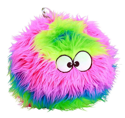 goDog Furballz with Chew Guard Rainbow Plush Dog Toy - Pets Perfect