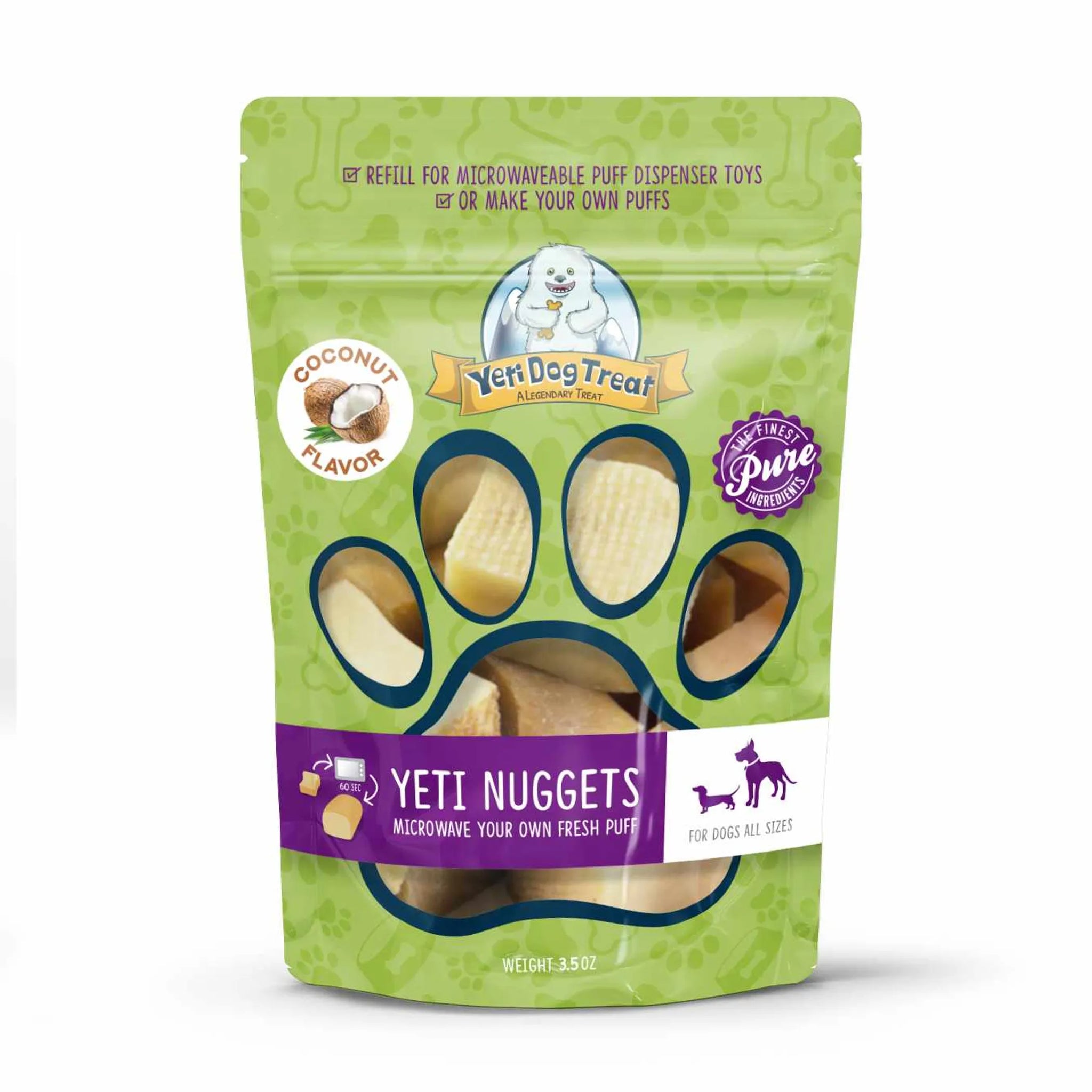 Yeti Dog Nuggets Coconut Flavored 6 pieces 3.5oz