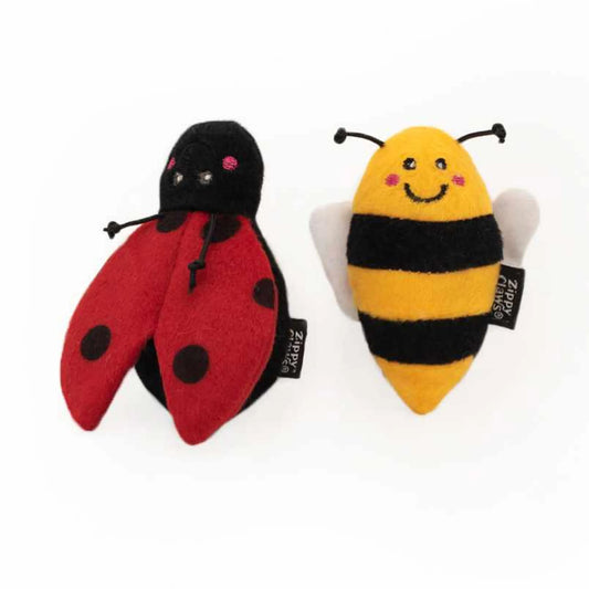 ZippyClaws 2 - Pack - Ladybug and Bee - Pets Perfect