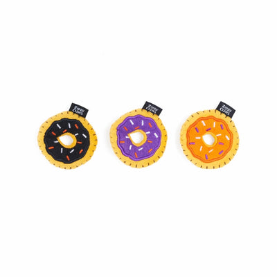 ZippyClaws Halloween Mini Donutz Cat Toy 3 ct - Pets Perfect