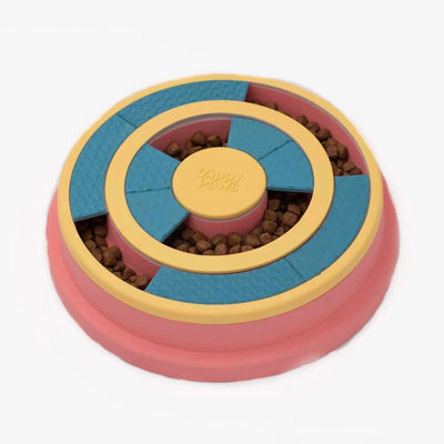 ZippyPaws SmartyPaws Puzzler Feeder Bowl - Wagging Wheel - Pets Perfect
