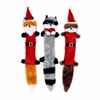 ZippyPaws Holiday Skinny Peltz Plush Dog Toy Large 3 ct - Pets Perfect