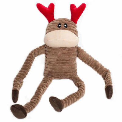 ZippyPaws Holiday Crinkle Reindeer Plush Dog Toy - Pets Perfect