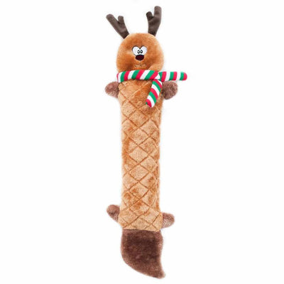 ZippyPaws Holiday Jigglerz Reindeer Plush Dog Toy - Pets Perfect