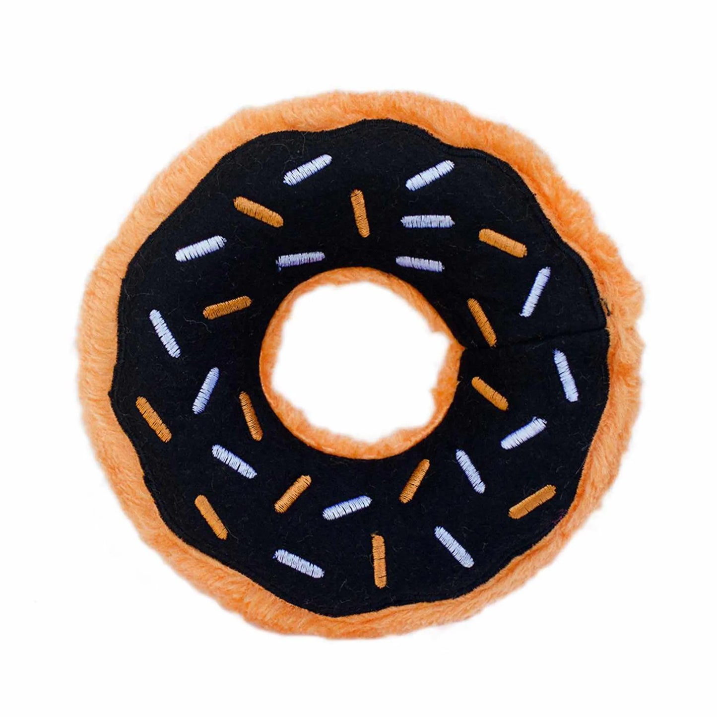 ZippyPaws Donutz Pumpkin Spice Squeaky Plush Dog Toy.