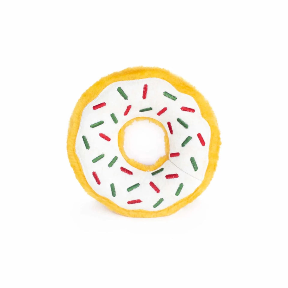 ZippyPaws Donutz Peppermint Plush Dog Toy - Pets Perfect